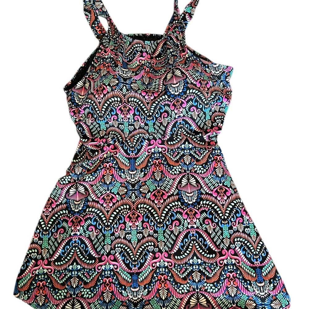 Colorful Patterned Swimsuit Top
